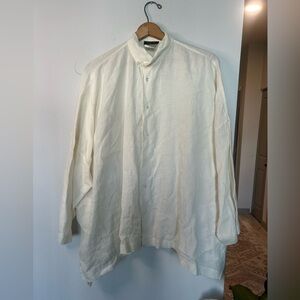Eskandar x Neiman Marcus Oversized Linen Button Down quiet luxury artisan L/2
